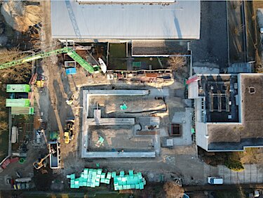 Baufortschritt im Februar 2022